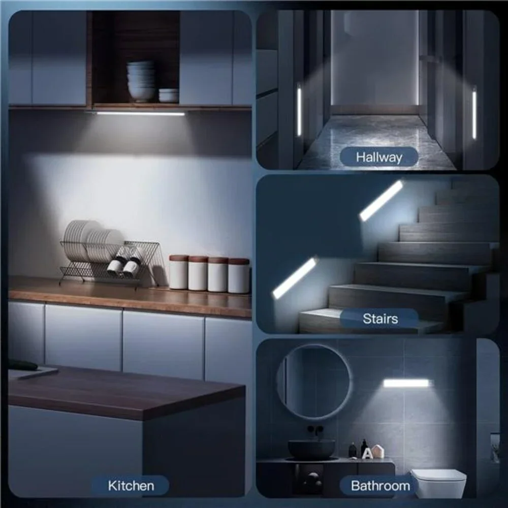 Under Cabinet Lights 40 LED Rechargeable Battery Operated Motion Sensor Light In